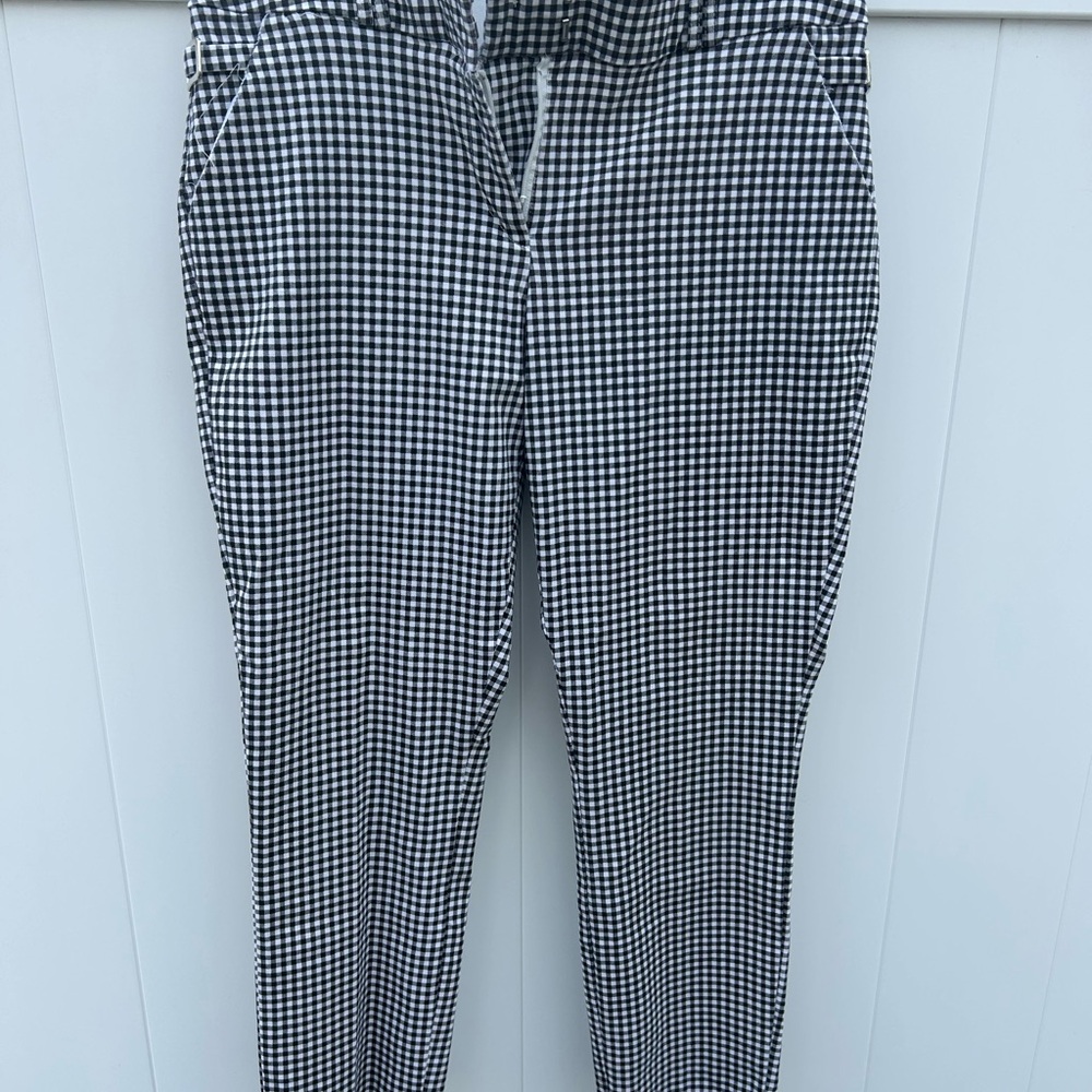 Candie's Black and White Trousers Slim Fit Gingham